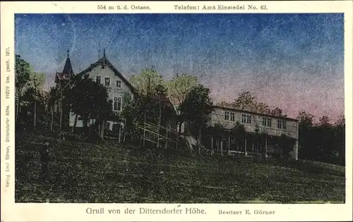 Luna Ak Dittersdorf Amtsberg im Erzgebirge, Dittersdorfer Höhe, Gasthaus