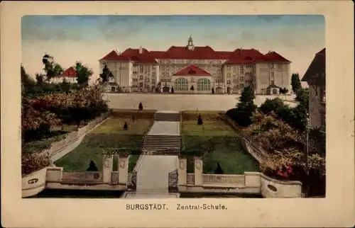 Ak Burgstädt in Sachsen, Zentral Schule