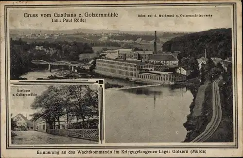 Ak Golzern Nerchau Grimma in Sachsen, Muldental, Golzernmühlenwerke, Gasthaus Golzernmühle
