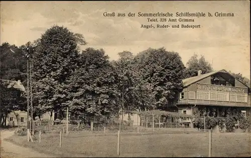 Ak Grimma in Sachsen, Sommerfrische Schiffsmühle