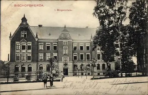 Ak Bischofswerda in Sachsen, 1. Bürgerschule