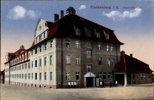 Ak Frankenberg an der Zschopau Sachsen, Train Kaserne