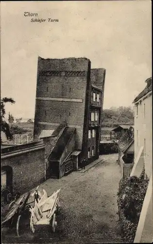 Ak Toruń Thorn Westpreußen, Schiefer Turm