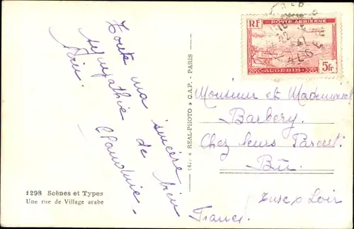 Ak Algerien, Scénes et Types, Une rue de Village arabe