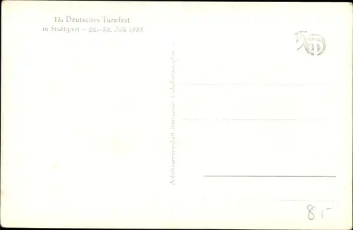 Ak Stuttgart in Baden Württemberg, 13. Deutsches Turnfest 1933, Stadion