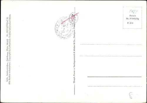 Ak Gehlberg Suhl in Thüringen, Blick auf den Ort mit Umgebung, Fliegeraufnahme