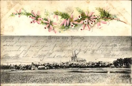 Ak Xanten am Niederrhein, Totalansicht der Ortschaft