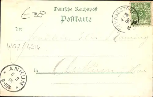 Litho Schwagstorf Fürstenau Niedersachsen, Hotel Broermann, Pensionat St Marienstift, Pfarrhaus