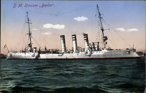 Ak Deutsches Kriegsschiff, SMS Berlin, Kleiner Kreuzer