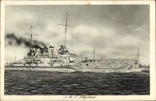 Ak Deutsches Kriegsschiff, SMS Helgoland, Linienschiff