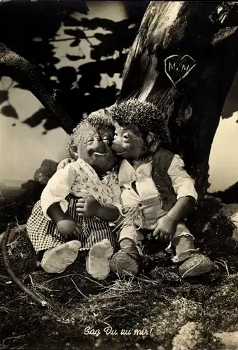 Ak Mecki der Igel, Sag Du zu mir, Liebeschnitzerei