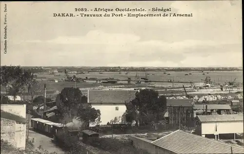 Ak Dakar Senegal, Travaux du Port, emplacement de l'Arsenal