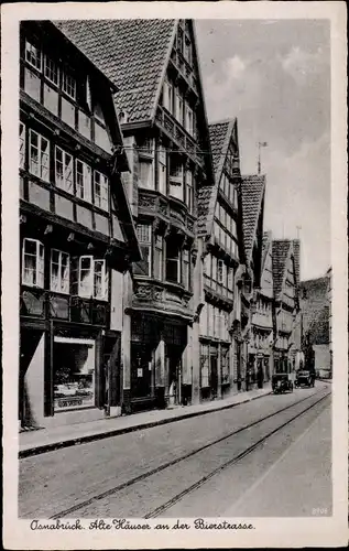 Ak Osnabrück in Niedersachsen, Alte Häuser an der Bierstraße