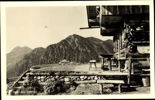 Ak Bad Wiessee in Oberbayern, Berghütte Aueralm