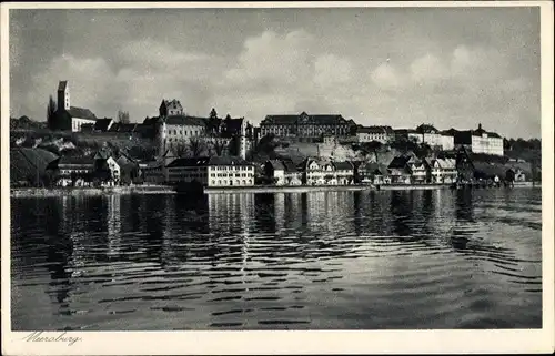 Ak Meersburg am Bodensee, Stadt vom Wasser aus gesehen