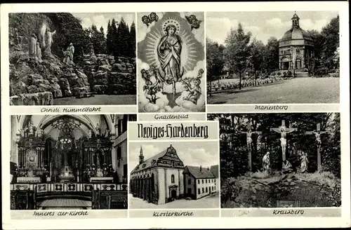 Ak Hardenberg Neviges Velbert Nordrhein Westfalen, Inneres der Klosterkirche, Marienberg, Kreuzberg