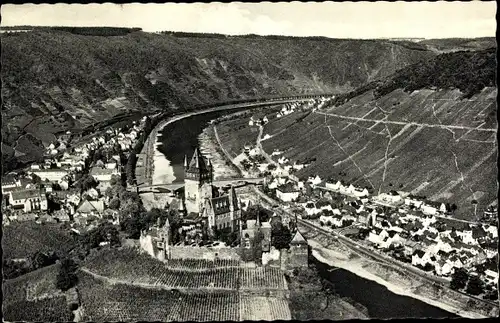 Ak Cochem an der Mosel, Gesamtansicht mit Burg