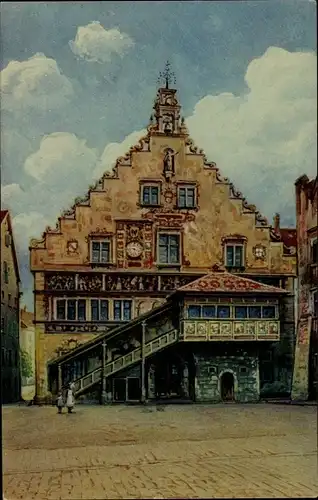 Künstler Ak Lindau am Bodensee Schwaben, Rathaus