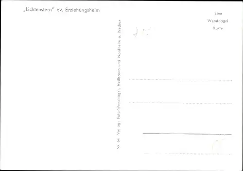 Ak Heilbronn am Neckar, Lichtenstern Ev. Erziehungsheim