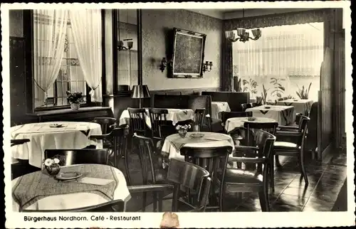 Ak Nordhorn in der Grafschaft Bentheim, Cafe-Restaurant