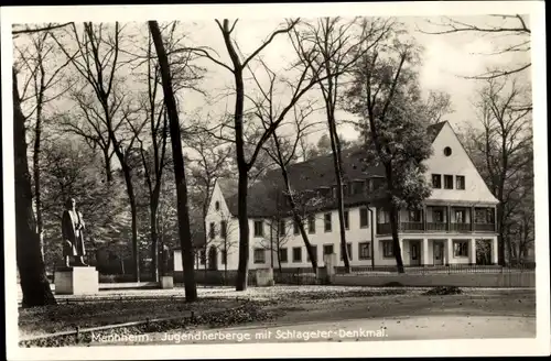 Ak Mannheim in Baden, Jugendherberge, Schlageter Denkmal