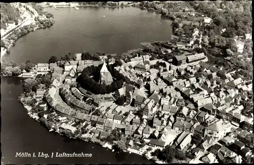 Ak Mölln im Herzogtum Lauenburg, Fliegeraufnahme