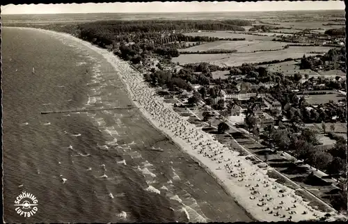 Ak Scharbeutz in Ostholstein, Strand, Fliegeraufnahme