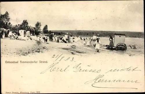 Ak Ostseebad Timmendorfer Strand, Strandleben