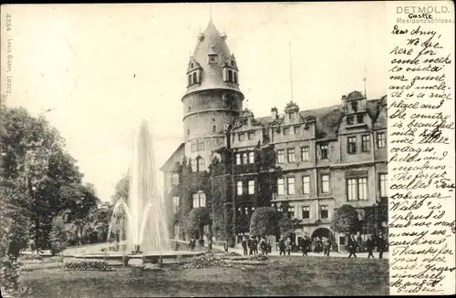 Ak Detmold in Nordrhein Westfalen, Residenzschloss