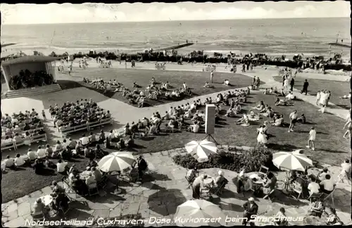 Ak Nordseebad Döse Cuxhaven, Kurkonzert beim Strandhaus