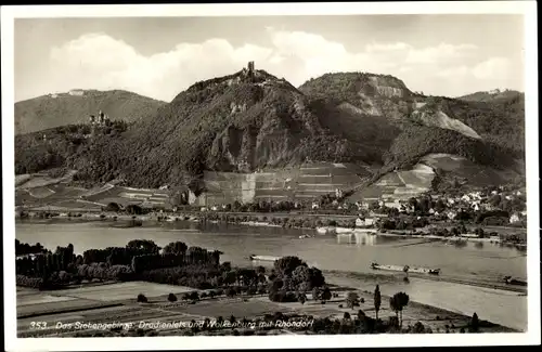 Ak Königswinter am Rhein, Drachenfels, Wolkenburg, Rhöndorf, Siebengebirge