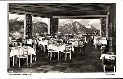 Ak Bad Hindelang im Oberallgäu, Terrassenhotel Alpenhof, Speisesaal