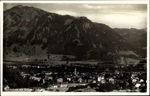 Ak Immenstadt im Allgäu Schwaben, Gesamtansicht mit Grünten