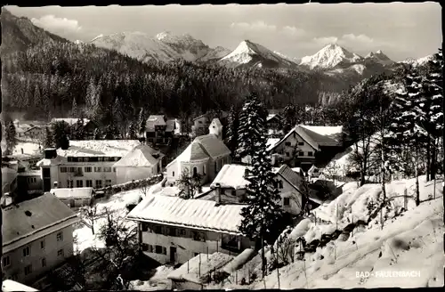 Ak Bad Faulenbach Füssen im Ostallgäu, Teilansicht im Winter