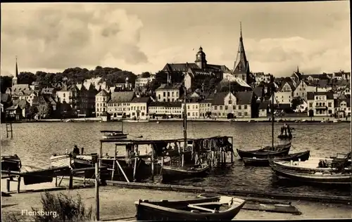 Ak Flensburg in Schleswig Holstein, Teilansicht