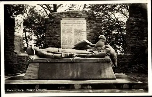 Ak Syburg Dortmund Nordrhein Westfalen, Hohensyburg, Krieger-Ehrendenkmal