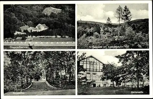 Ak Bad Essen in Niedersachsen, Altes Berghaus Dieckmann, Bergwald, Aussichtsturm, Gartenanlage