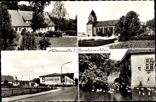 Ak Altenmelle / Sondermühlen Melle in Niedersachsen, DRK-Altersheim, Kath. Pfarrkirche