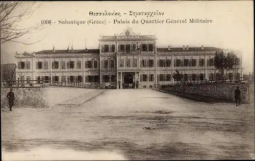 Ak Saloniki Thessaloniki Griechenland, Palais du Quartier General Militaire