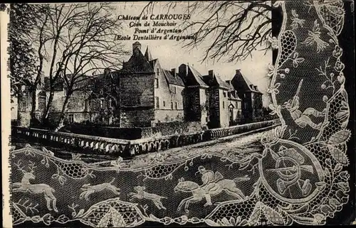 Ak Carrouges Orne, Le Chateau, Spitze