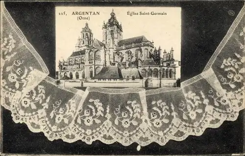 Ak Argentan Orne, Eglise Saint Germain, Spitze