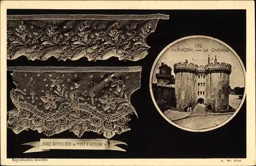 Ak Alencon Orne, Le Chateau, Spitze