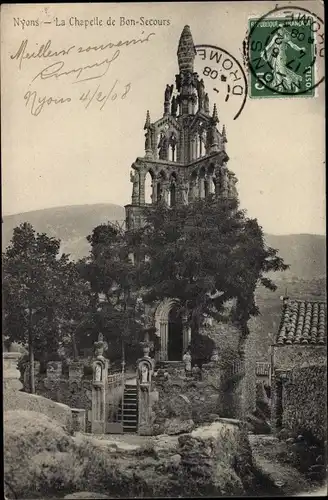 Ak Nyons Drôme, La Chapelle de Bon Secours