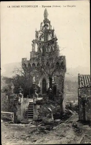 Ak Nyons Drôme, La Chapelle de Bon Secours