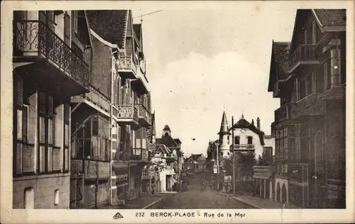 Ak Berck Plage Pas de Calais, Rue de la Mer