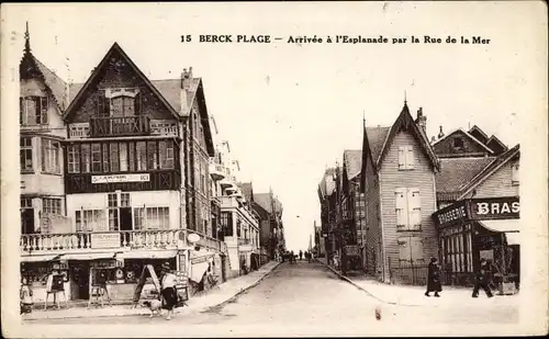 Ak Berck Plage Pas de Calais, Arrivée à l'Esplanade par la Rue de la Mer