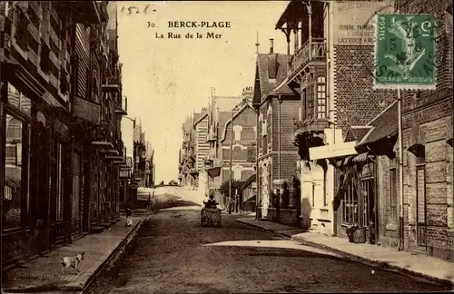 Ak Berck Plage Pas de Calais, La Rue de la Mer