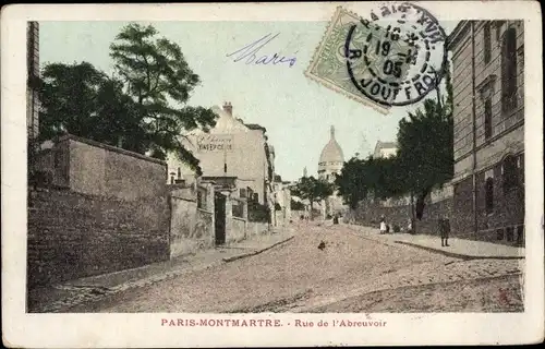 Ak Paris XVIII. Arrondissement Buttes-Montmartre, Rue de l'Abreuvoir