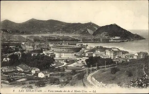 Ak Donostia San Sebastian Baskenland, Vista tomada des de el Monte Ulia
