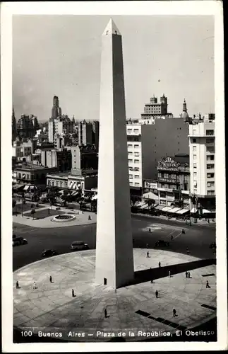 Ak Buenos Aires Argentinien, Plaza de la Republica, El Obelisco